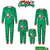 Ново коледно семейство, съвпадащи с пижама, комплект за печат на Дядо Коледа и панталони