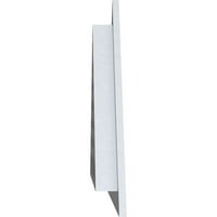 Екена Милуърк 72 в 15 н триъгълник фронтон отдушник стъпка функционален, ПВЦ фронтон отдушник с 1 4 плосък тапицерия рамка