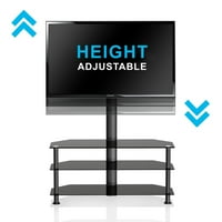 Въртяща се подова стойка за телевизор с възможност за монтиране, регулируема по височина 3-в - плосък панел развлекателна стойка за плазмен ЖК-дисплей с плосък или и