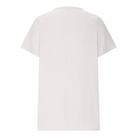 Женски тениски памучно бельо върхове v Врат късо ръкави ризи солидни ежедневни свободни блузи блузи