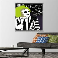 Beetlejuice - Плакат за векторна стена с дървена магнитна рамка, 22.375 34