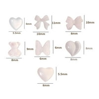 Бляскащ комплект орнамент за нокти луксозен 3D ефект цветове Промяна на любовни сърдечни изкуства декорации на изкуството на ноктите
