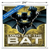 Комикси - Батман - 80 -годишнина с стенен плакат с дървена магнитна рамка, 22.375 34