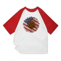 Cllios 4 юли ризи за мъже Патриотични американски флаг от печат тийнейдж