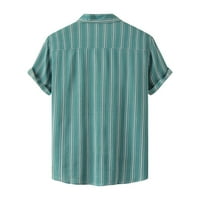 Levmjia мъжки ризи с дълъг ръкав Продажба Мъже случайни копчета плаж не-позициониращ печат Прекъсване на риза с къс ръкав блуза