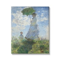 Ступел индустрии жена с чадър класически Клод Моне живопис живопис галерия увити платно печат стена изкуство, дизайн от един1000
