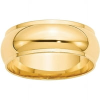 Първично злато карат жълто злато половин кръг с размер на ръба 12