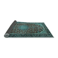 Ahgly Company вътрешен правоъгълник персийски светлосини традиционни килими, 7 '9'