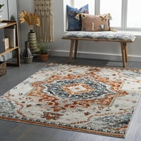 Tevazu Orange 6'7 9 'Традиционно килимче за правоъгълник