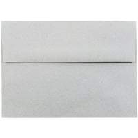 Хартия и плик пликове, 5.3x7.3, Гранитно сиво рециклиране, 25 опаковки