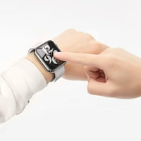 Случай с защитен протектор на екрана с закалено стъкло, съвместим със серията SE от серията SE на Apple Watch, цялостната защитна капак на шок за Iwatch Orginal Light Purple