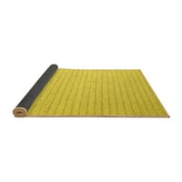 Ahgly Company Indoor Round Solid Yellow Modern Area Cugs, 3 'кръг
