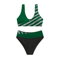 Pseurrlt Summer Women'clothing Bikini Swimwears Две печатни плажни бански костюми