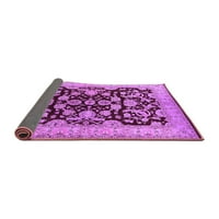 Ahgly Company Indoor Square Oriental Purple Industrial Area Rugs, 5 'квадрат
