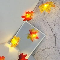 shuwee есен кленов листен светлинна струна, есенна декорация светлина LED кленов лист гена светлина за прибиране на реколтата Есенна светлинна струна декорация двойни