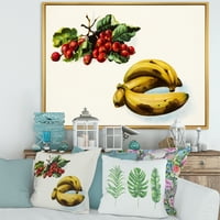 Дизайнарт 'червени плодове и банан' Ферма рамка платно стена арт принт