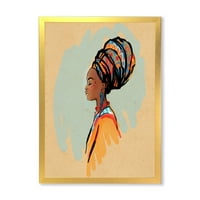 Портрет на афроамериканка с тюрбан