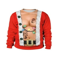 Unise Ugly Christmas Sweatshirt Men Men Women Noftity Printing anyneer Bell Crew Neck Sweatshirt