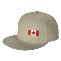 Douzhe Flat Brim Cap Snapback Hat, Канада флаг отпечатъци регулируема жълта бейзболна шапка за възрастни
