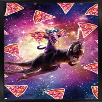 Джеймс Букър - Space Space Cat на Dinosaur Unicorn Wall Poster, 14.725 22.375 рамки