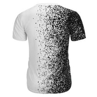 Мъжки модни тениски Начало O-Neck Snowflake Spots модел ежедневен градиент ревера с къс ръкав риза улично облекло тениска
