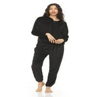Дамски дълъг ръкав пуловер с качулка и джогинг панталони, 2-бр. комплект