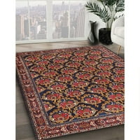 Ahgly Company Machine Wareable Indoor Rectangle Traditional Dark Almond Brown Reare Cugs, 2 '5'
