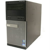 Възстановен Dell TWR десктоп с Intel Core i3- процесор, 4GB памет, 250GB твърд диск и прозорци
