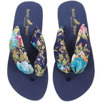 Чифт джапанки летни платформи обувки бохемия в стил сатини плажни обувки клин чехли - размер 6us 3.5uk 36.5eu