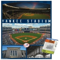 Ню Йорк Янкис-стенен плакат на стадиона с щифтове, 14.725 22.375