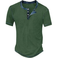 Мъжки тениски отпечатани отпечатани с къси ръкави V-образни върхове Лятни ежедневни тениски Tee Stylish Dailywear