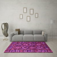 Ahgly Company Indoor Square Oriental Pink Industrial Area Rugs, 3 'квадрат