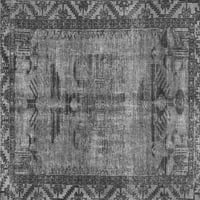 Ahgly Company Indoor Square Persian Grey Traditional Area Rugs, 3 'квадрат