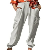 Niuer дамски бохо с джобове суитчъни жени шезбони дъна прав крак лято солиден цвят ежедневни панталони
