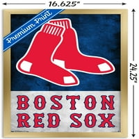 Бостън Ред Со-Плакат За Стена С Лого, 14.725 22.375