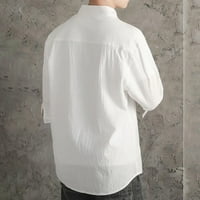 Мъже мода пролет лято ежедневно късо ръкав завой отпечатани тениски от печат от врата