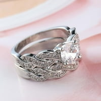 Избор на рокля кубичен циркония пръстен комплект сватбена предложение романтичен изискан подарък за бижута