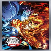 Demon Slayer: Train Mugen - срещу един плакат за стена на листа, 22.375 34 рамки