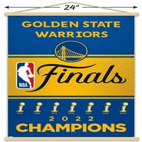 Golden State Warriors - Плакат за стена на възпоменателния финал Екип с магнитна рамка, 22.375 34