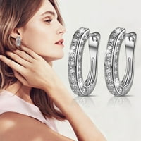 Творчески бохемски големи половин пръстени Обеци за женски бижута подарък