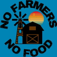 Земеделски производители Без хранителни момчета Тюркоазено син графичен тройник - Дизайн от хора l
