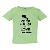 Запазете спокойствие и любов Армения кънтри хора Патриотично дете деца тениска