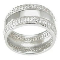 Неговите и нейните сватбени пръстени поставят сребърни ленти за стерлинги за нея