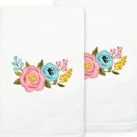 Linum Home Textiles Primavera - бродирана луксозна турска памучна кърпа за ръце, пясъчна бежово