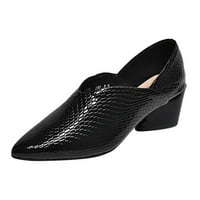 Sngxgn Женски глезени на глезена с високи ботуши Модни модни ботуши на глезена за жени, черни, размер 40