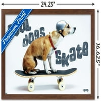 Скейтборд - плакат за стена за кучета, 14.725 22.375