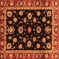 Ahgly Company Indoor Rectangle Oriental Orange Traditional Area Rugs, 2 '4'