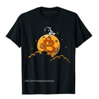 JHPKJCOTTON Персонализирани тениски тениска евтини студенти топ тениски Bitcoin Astronaut Space BTC Crypto Leisure