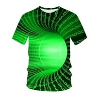 Мъжки ризи Просвещение Мъжки и женски пролет и лято 3D печат с къс ръкав кръгла тениска на тениската на шията