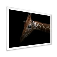Дизайнарт портрет на жираф в рамка Арт Принт